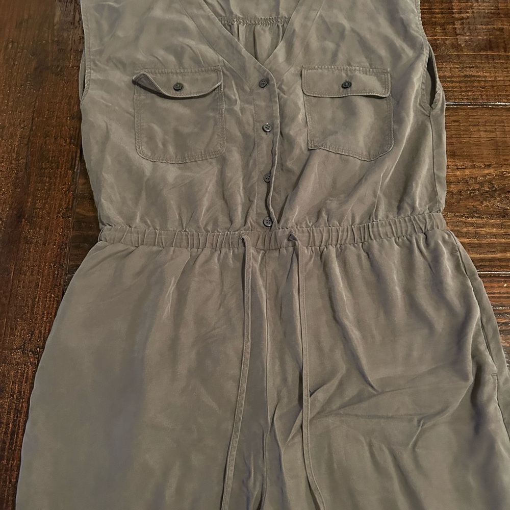 LOFT Olive Green Sleeveless Jumpsuit
